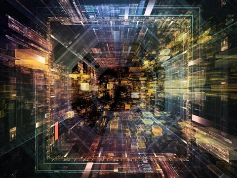 Acceleration of Virtual Space Stock Illustration