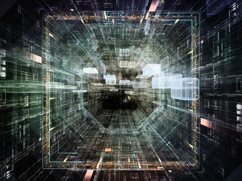 Acceleration of Virtual Space 스톡 일러스트