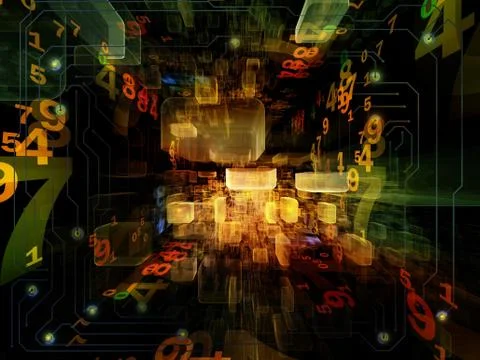 Acceleration of Virtual Space Stock Illustration