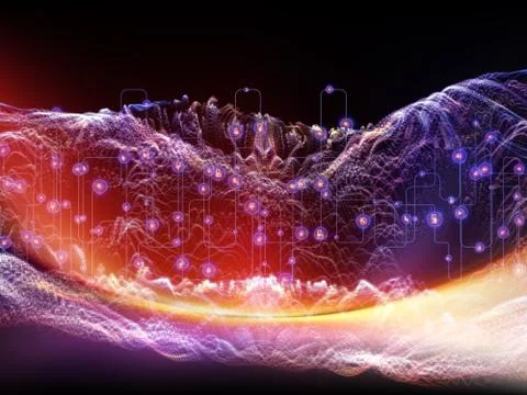 Acceleration of Virtual World 스톡 일러스트