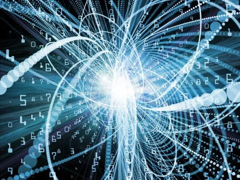 Acceleration of Wave Particle Illustrazione stock