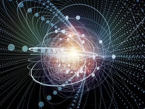 Acceleration of Wave Particle Illustrazione stock