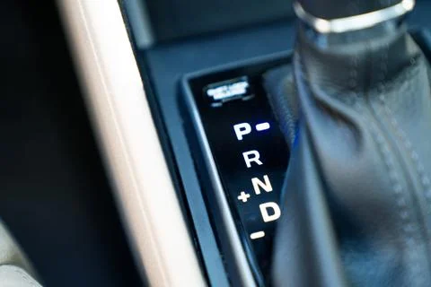 The accelerator handle with automatic transmission gear of car, car interior Photos