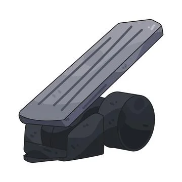 Accelerator pedal illustration Stock Illustration