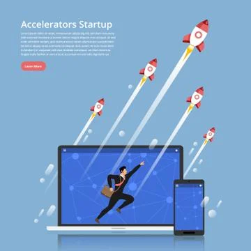Accelerators startup Stock Illustration