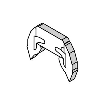 Accelerometer playing video game app on smartphone isometric icon vector Stock Illustration