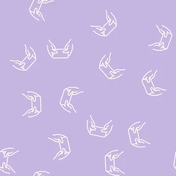 Accelerometer playing video game app on smartphone line seamless pattern Stock Illustration