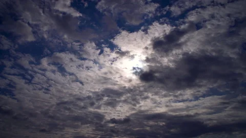 Accellerated clouds running in the sky in a sun. Stock Footage 136706078
