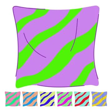 Accent throw pillows vector cartoon graphic Stockillustratie