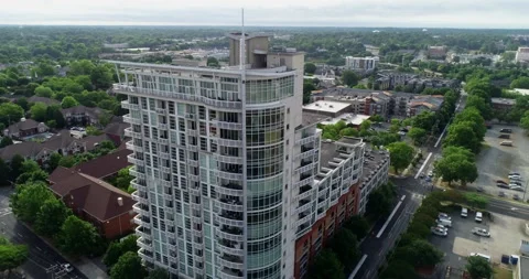 The Accent tower in Charlotte, NC Stock Footage 155963158
