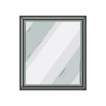 Accent wall mirror cartoon vector illustration Illustrazione stock