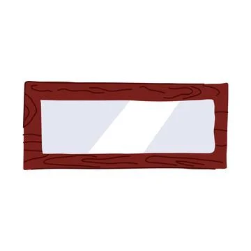 Accent wall mirror cartoon vector illustration 库存插图