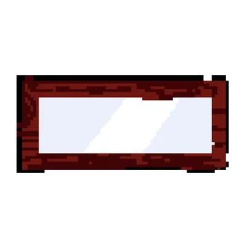 Accent wall mirror pixel art vector illustration Ilustración de archivo