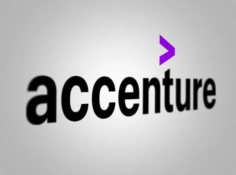 Accenture logo on white background Stock Photos