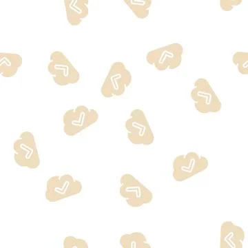 Accept access cloud glyph vector seamless pattern 스톡 일러스트