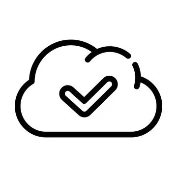 Accept access cloud line icon vector illustration Stockillustratie