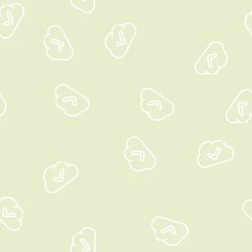 Accept access cloud line vector seamless pattern Illustrazione stock