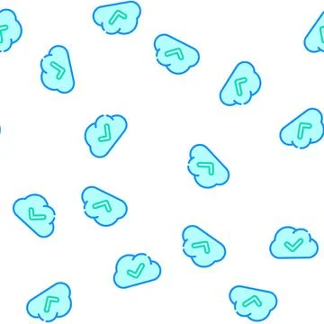 Accept access cloud vector seamless pattern Illustrazione stock