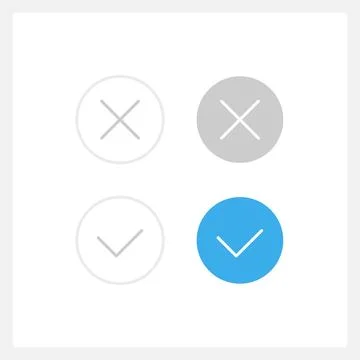 Accept and decline UI elements kit イラスト素材