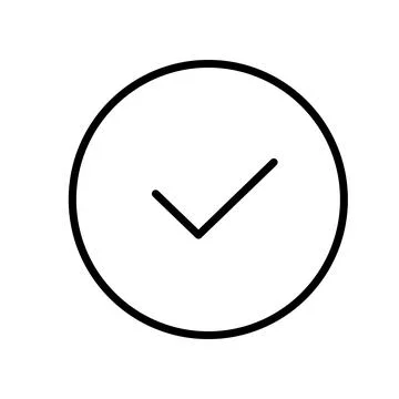 Accept approve checkmark done ok tick icon Stock Illustration