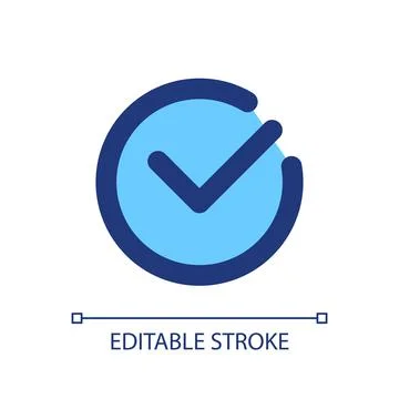 Accept button pixel perfect RGB color ui icon Stock Illustration