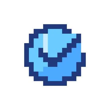 Accept button pixelated RGB color ui icon Stock Illustration