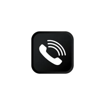 Accept call icon modern button for web or appstore design black symbol isolat イラスト素材