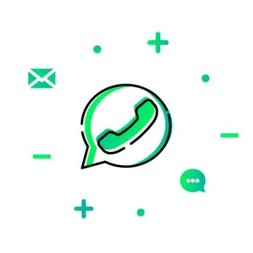 Accept call icon or whats app telephone modern button for web or app store de Stock Illustration