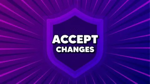 Accept changes motivation message. Motivational slogan. Vector 스톡 일러스트