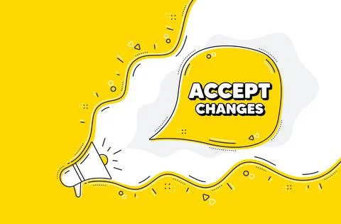 Accept changes motivation message. Motivational slogan. Vector Stock Illustration