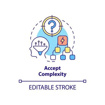Accept complexity concept icon Illustrazione stock