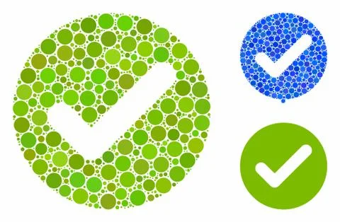 Accept Composition Icon of Round Dots Stock Illustration