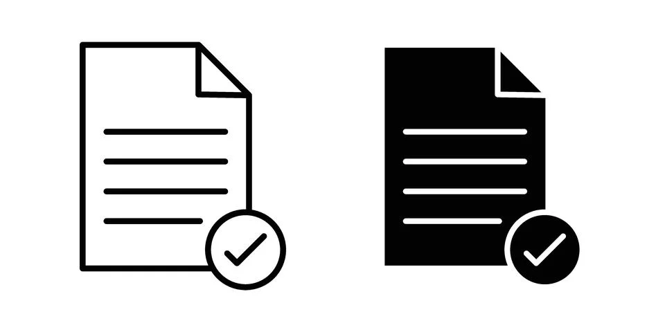 Accept document icon or illustration vector symbols Stockillustratie