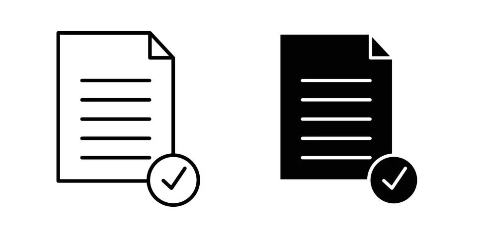 Accept document icon vector design illustrations Stock Illustration
