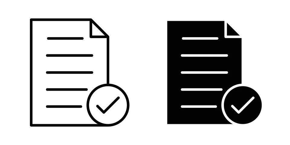 Accept document icon vector editable eps10 Illustrazione stock