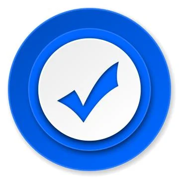 Accept icon, check sign. Stock Illustration