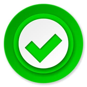 Accept icon, check sign. Stock Illustration
