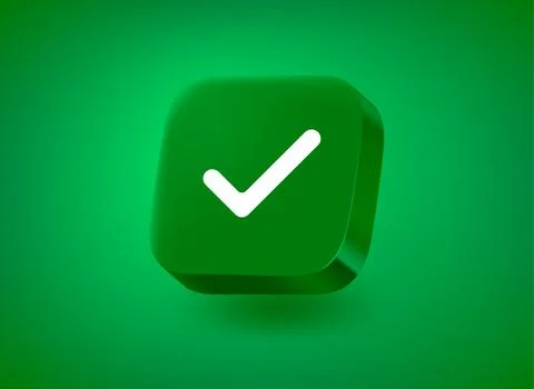 Accept icon. Vector 3d illustration of app button Stock Illustration