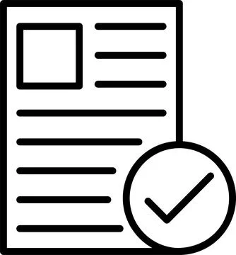Accept Line Icon Design Stock Illustration