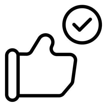 Accept line icon vector illustration isolated on white background Stock Illustration
