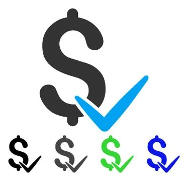 Accept Money Flat Icon Stock Illustration