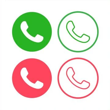 Accept or Decline call icon Stock Illustration