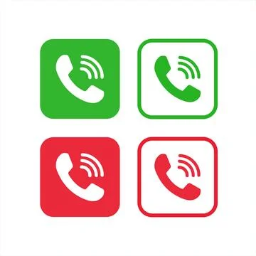 Accept or Decline call icon Stock-Illustration