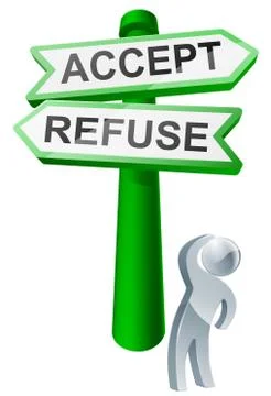 Accept or refuse concept Stock Illustration