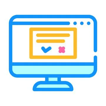 Accept or reject request of operating system color icon vector illustration Stockillustratie