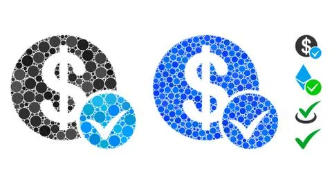 Accept Payment Composition Icon of Circles Stock Illustration