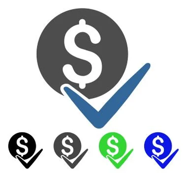 Accept Payment Flat Icon Stock Illustration