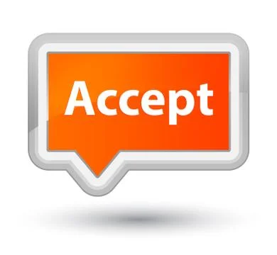 Accept prime orange banner button Stock Illustration