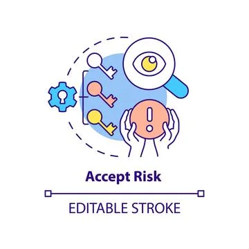 Accept risk concept icon イラスト素材