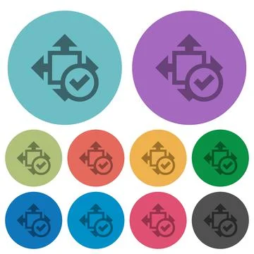 Accept size color darker flat icons Stock Illustration